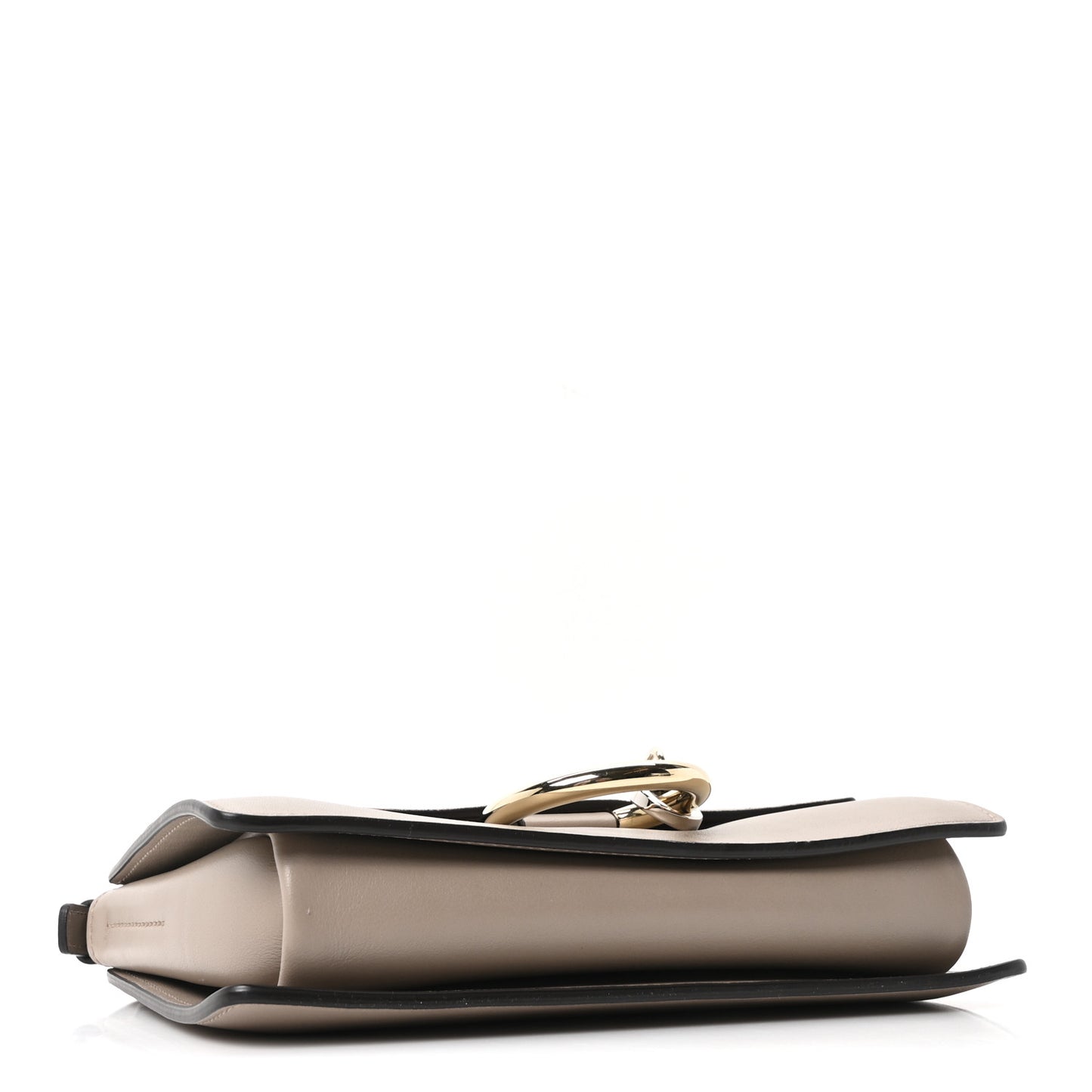 Suede Calfskin Small Faye Shoulder Bag Motty Grey