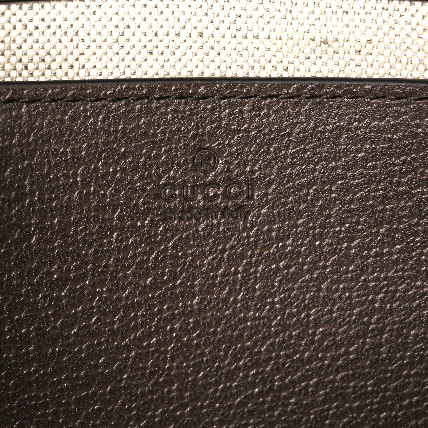 Gucci GG Supreme Monogram Textured Dollar Calfskin Web Mini Ophidia Envelope Shoulder Bag Beige Ebony New Acero 6 of 11