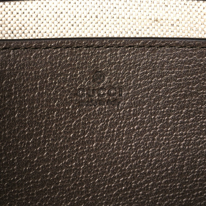 Gucci GG Supreme Monogram Textured Dollar Calfskin Web Mini Ophidia Envelope Shoulder Bag Beige Ebony New Acero 6 of 11