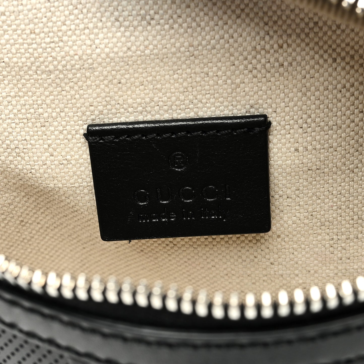 Calfskin GG Tennis Embossed Belt Bag Black