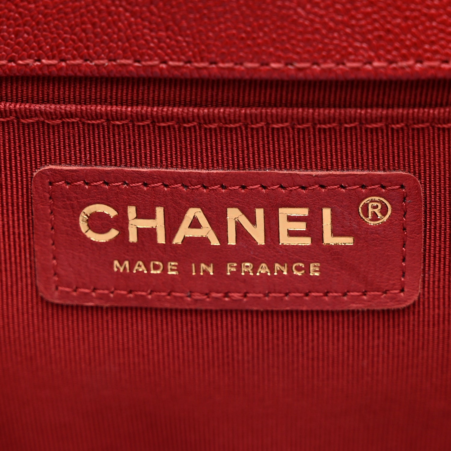 Chanel Caviar Quilted Medium Boy Flap Dark Red 6 of 10