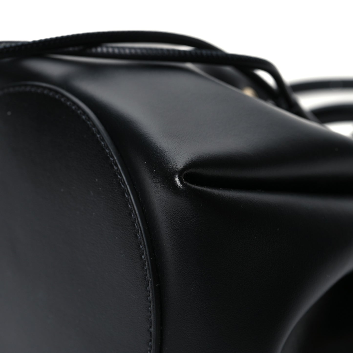 Calfskin Monogram Motif TB Bucket Black