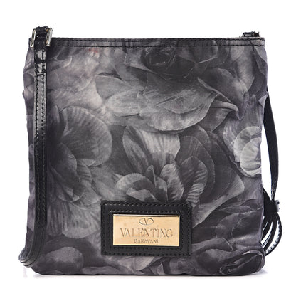 Valentino Garavani Nylon Floral Crossbody Dark Grey 1 of 12