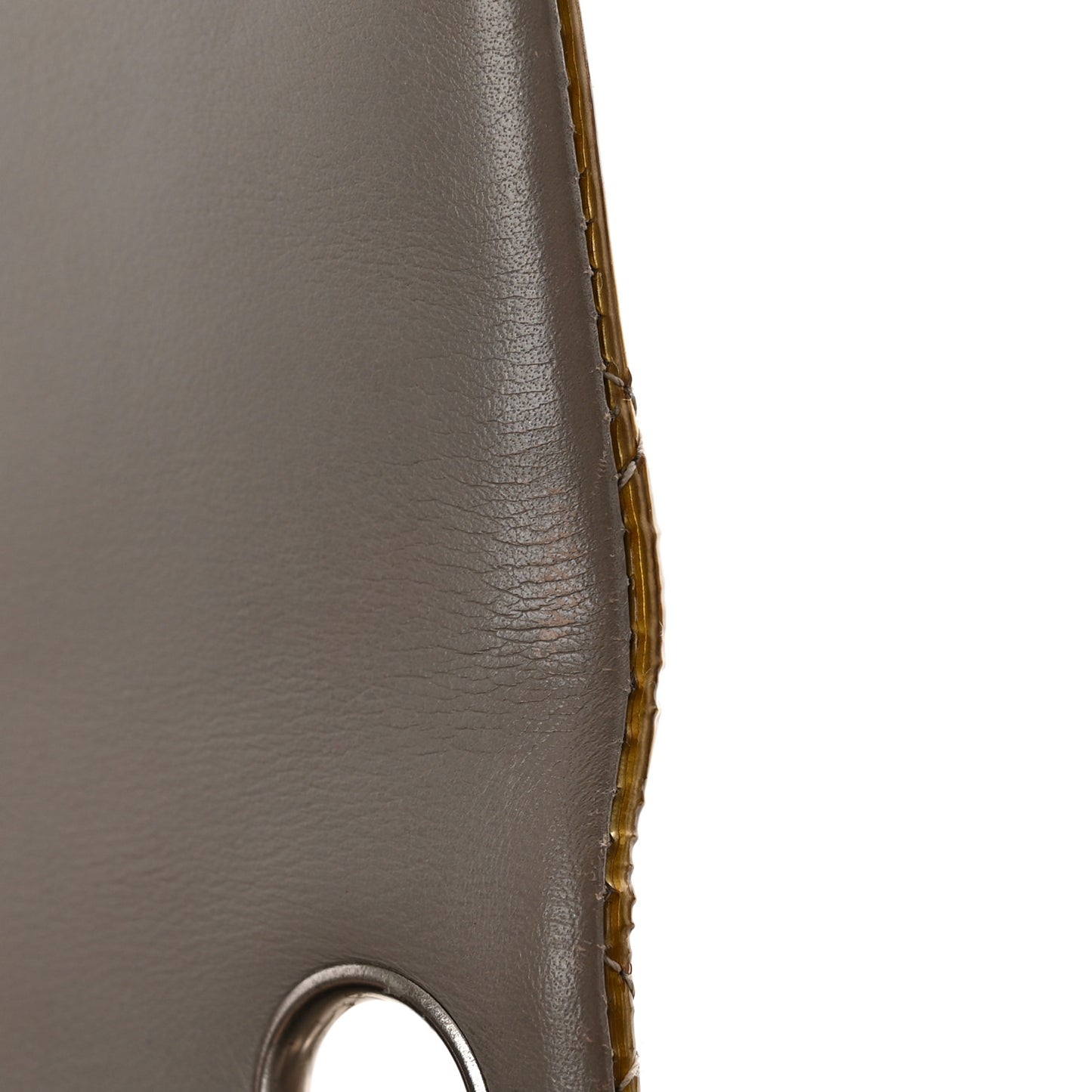 Striated Patent Quilted Mini Square Flap Beige