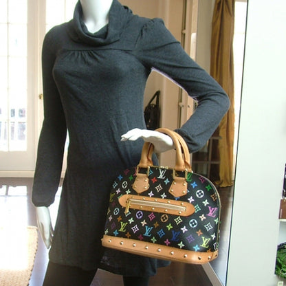 Louis Vuitton Monogram Multicolor Alma Black 2 of 12