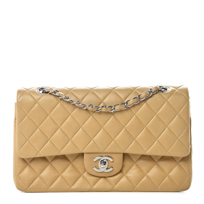 Chanel Lambskin Quilted Medium Double Flap Beige 1 of 20