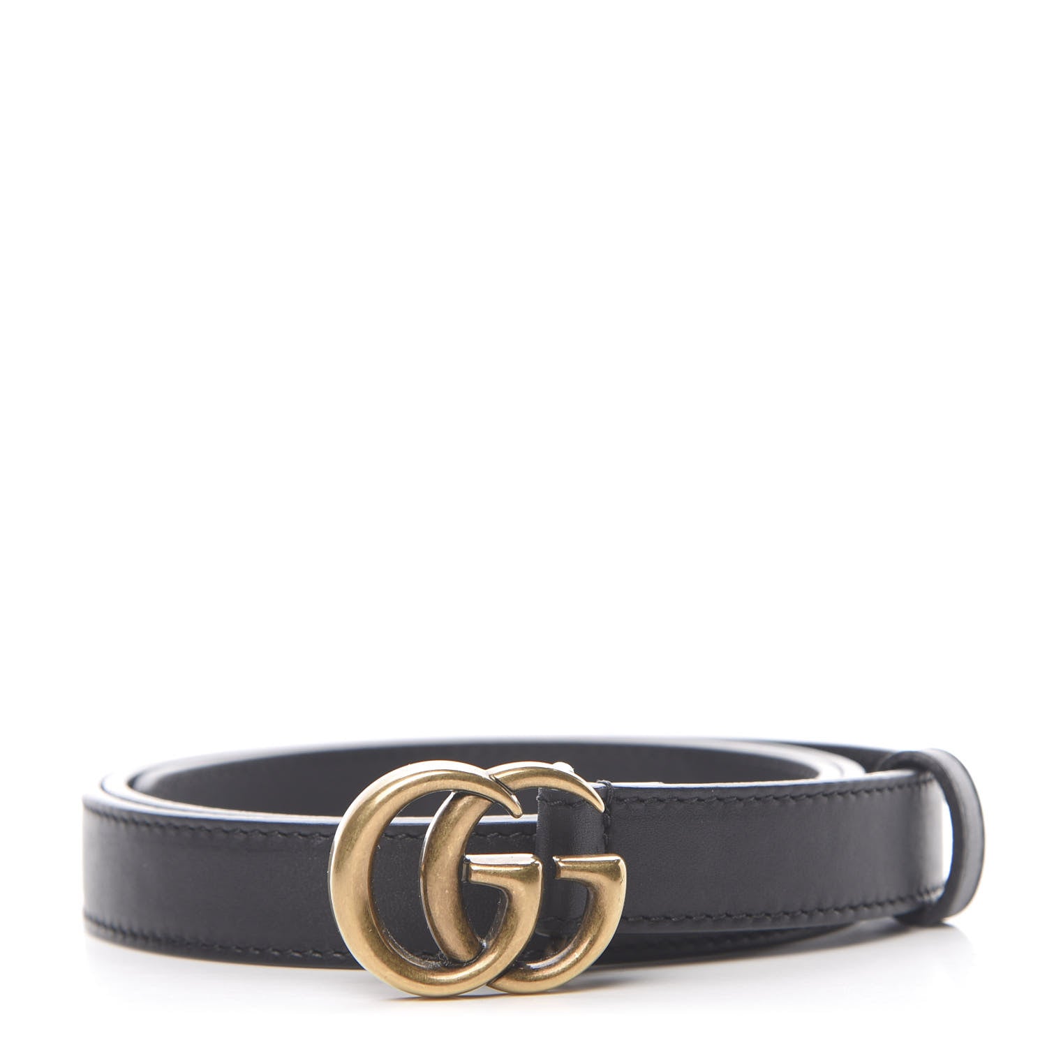 Gucci Calfskin Double G 20mm Belt 85 34 Black 1 of 6