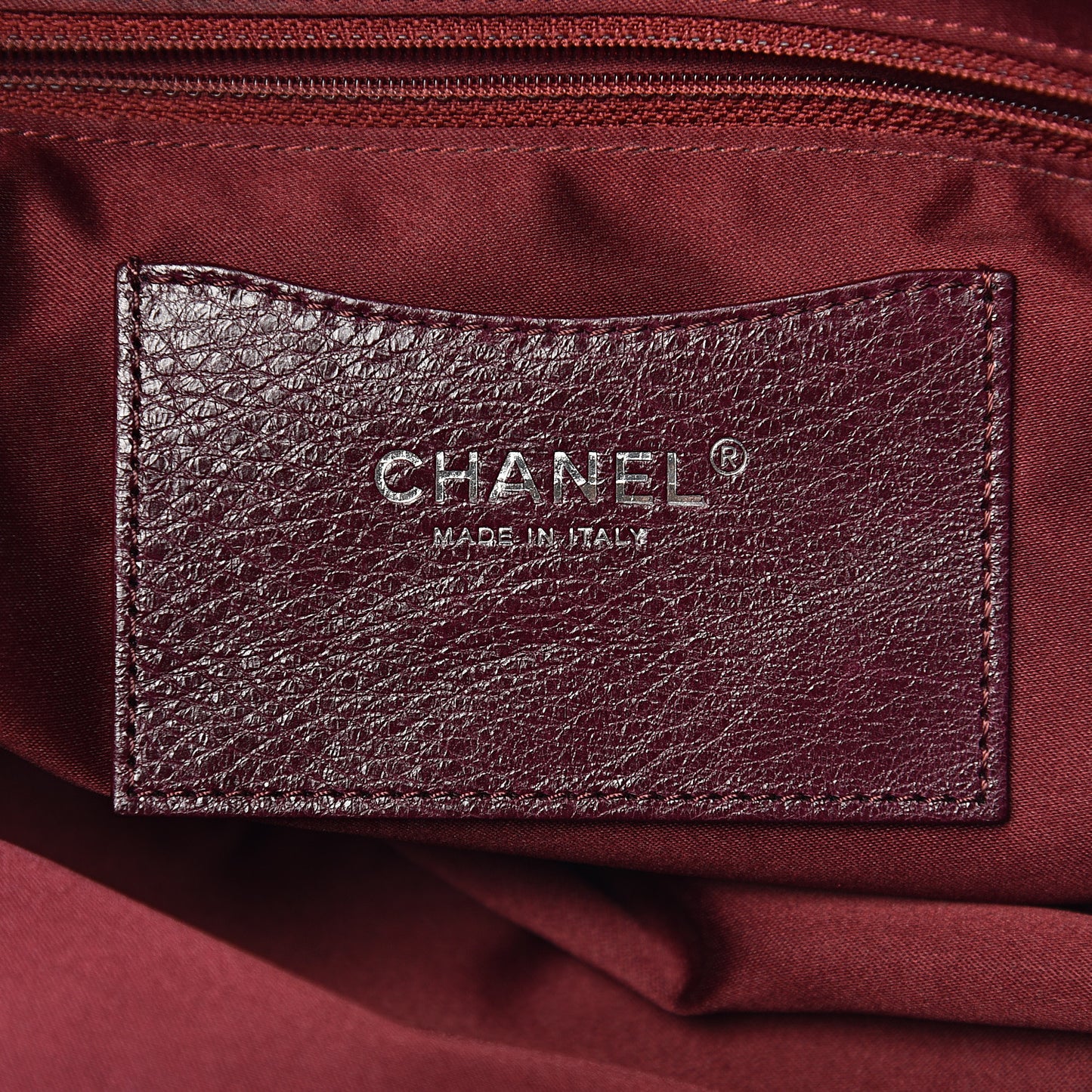 Glazed Calfskin Large On the Road Tote Plum