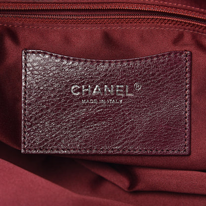 Chanel Glazed Calfskin Large On the Road Tote Plum 7 of 11