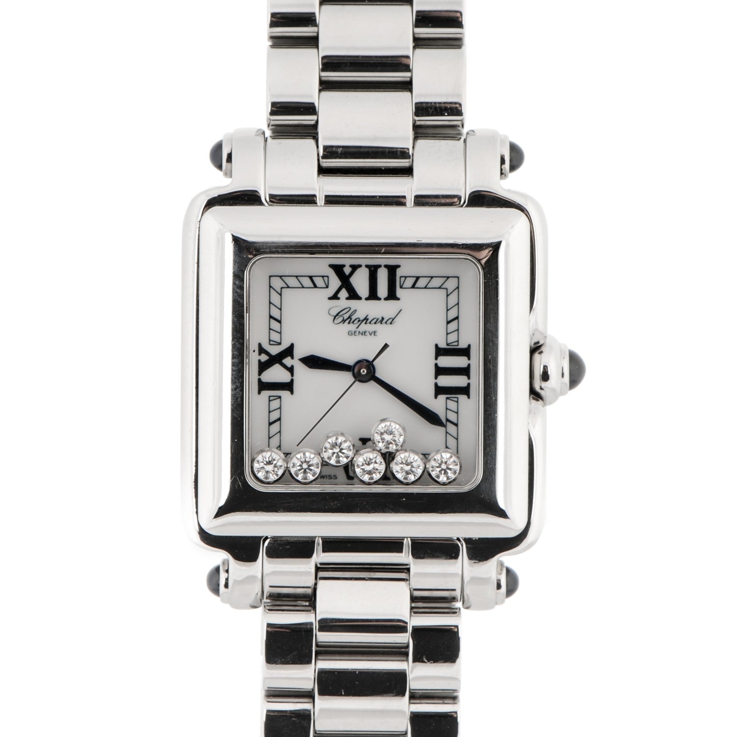 Chopard Stainless Steel 7 Diamond 27mm Happy Sport Quartz Watch 1 of 6