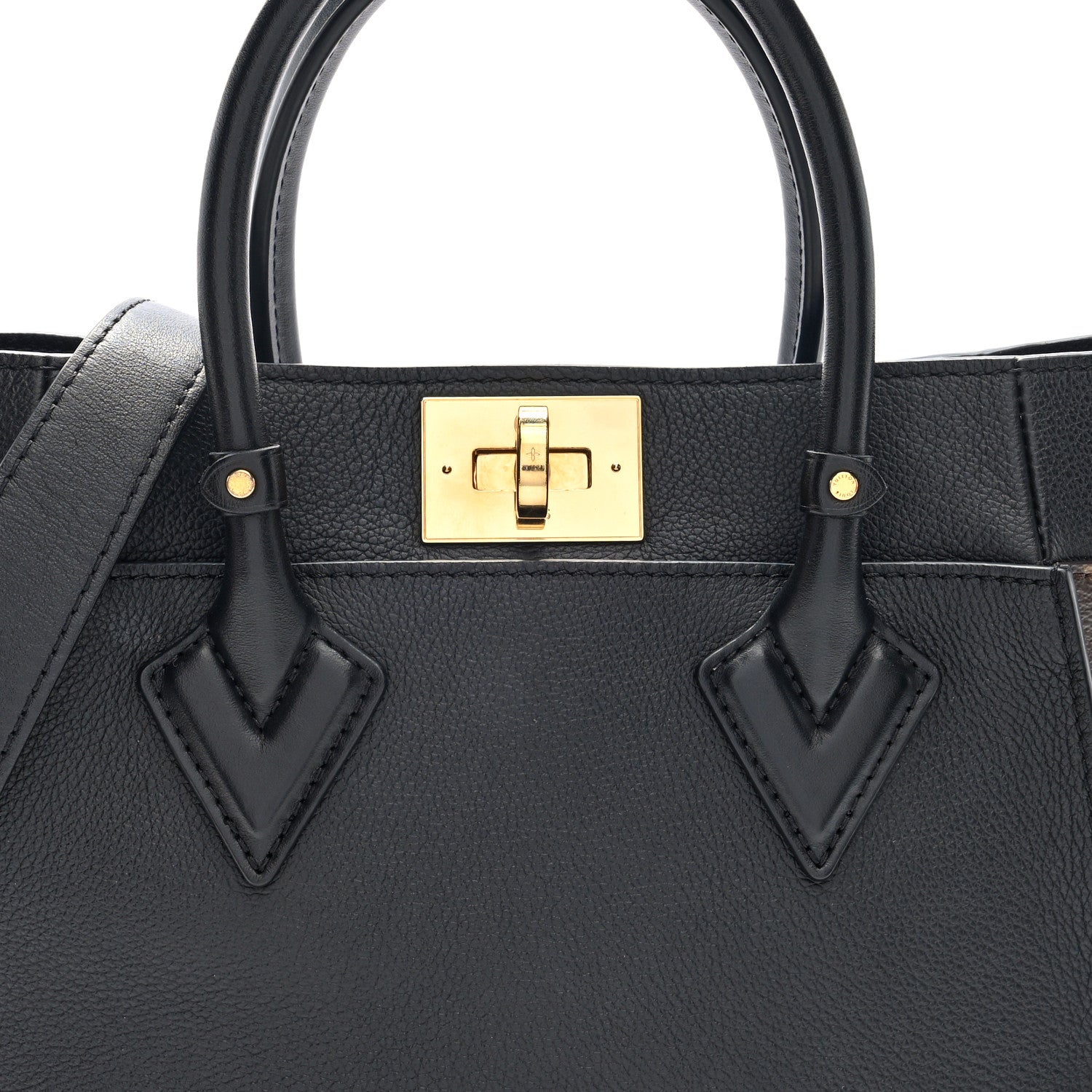 Louis Vuitton Calfskin Monogram On My Side PM Black 12 of 17