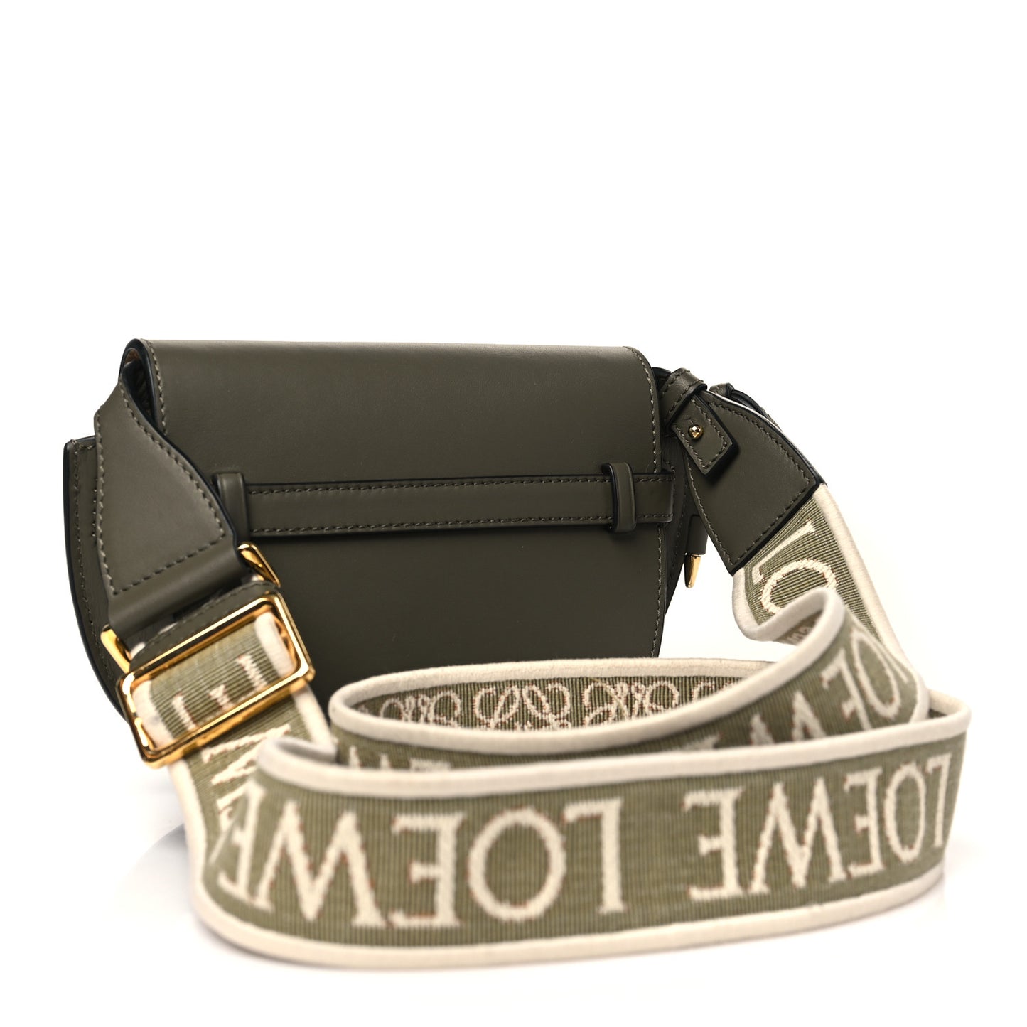 Calfskin Jacquard Mini Gate Dual Bag Autumn Green