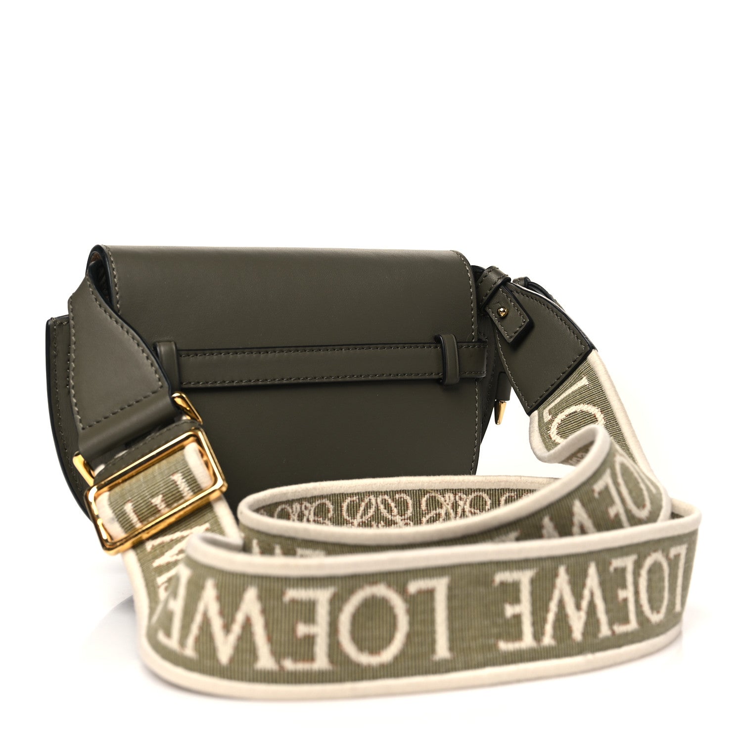 Loewe Calfskin Jacquard Mini Gate Dual Bag Autumn Green 3 of 11