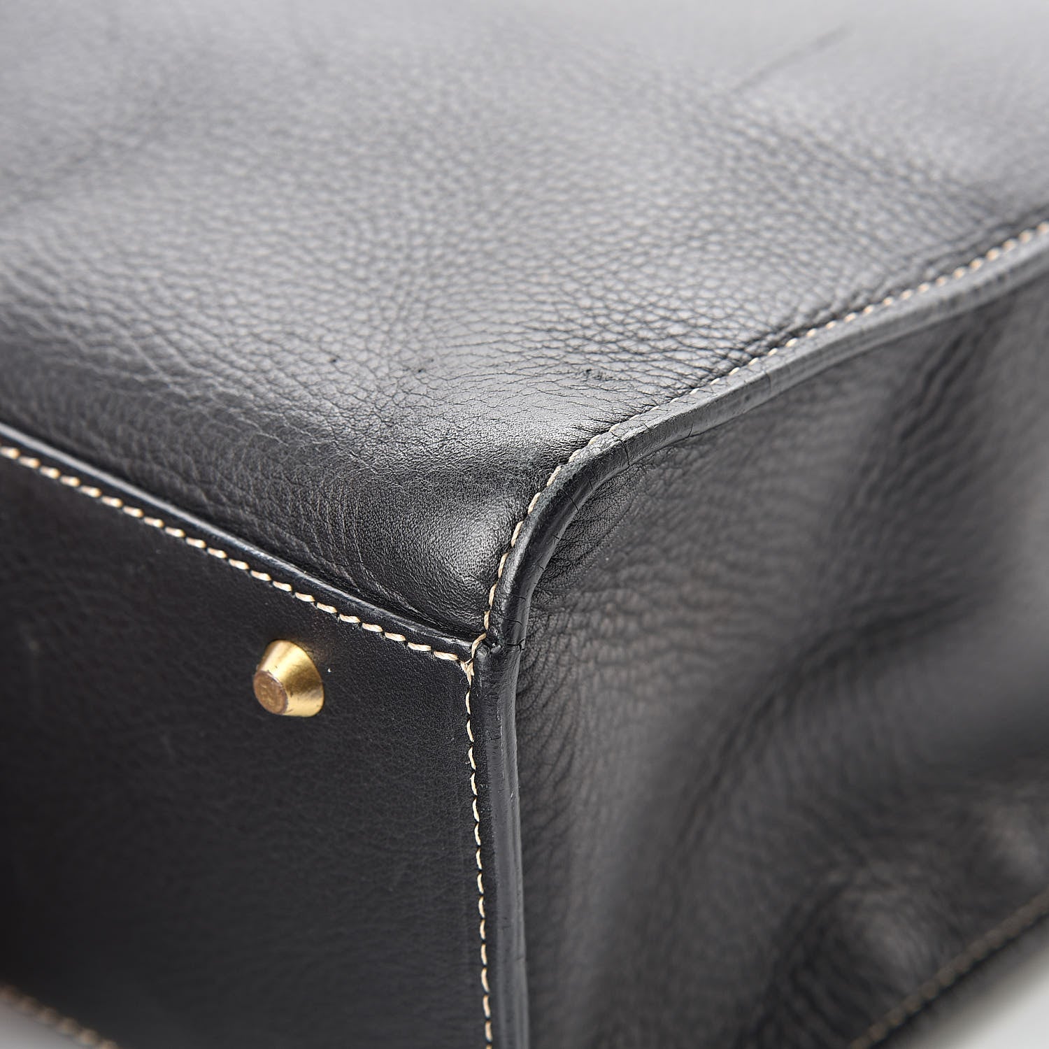 Christian Dior Calfskin Saddle Vertical Shopper Black 11 of 23