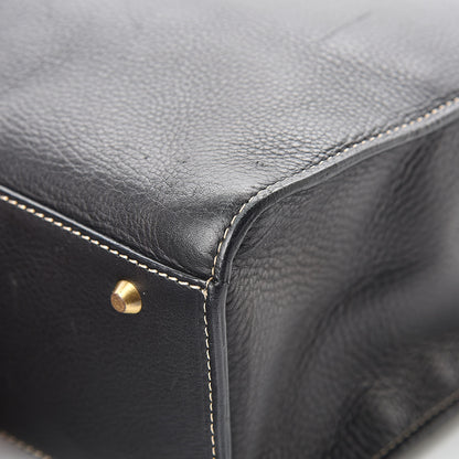 Christian Dior Calfskin Saddle Vertical Shopper Black 11 of 23