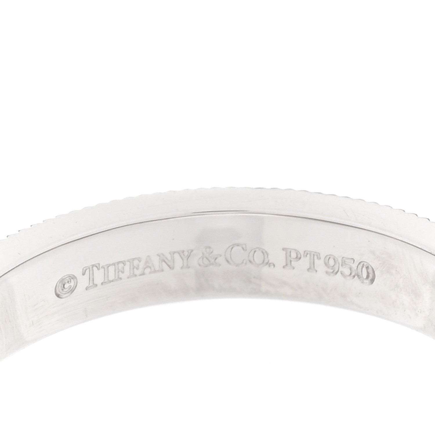 Tiffany Platinum 3mm Together Milgrain Wedding Band Ring 48 4.5 4 of 4