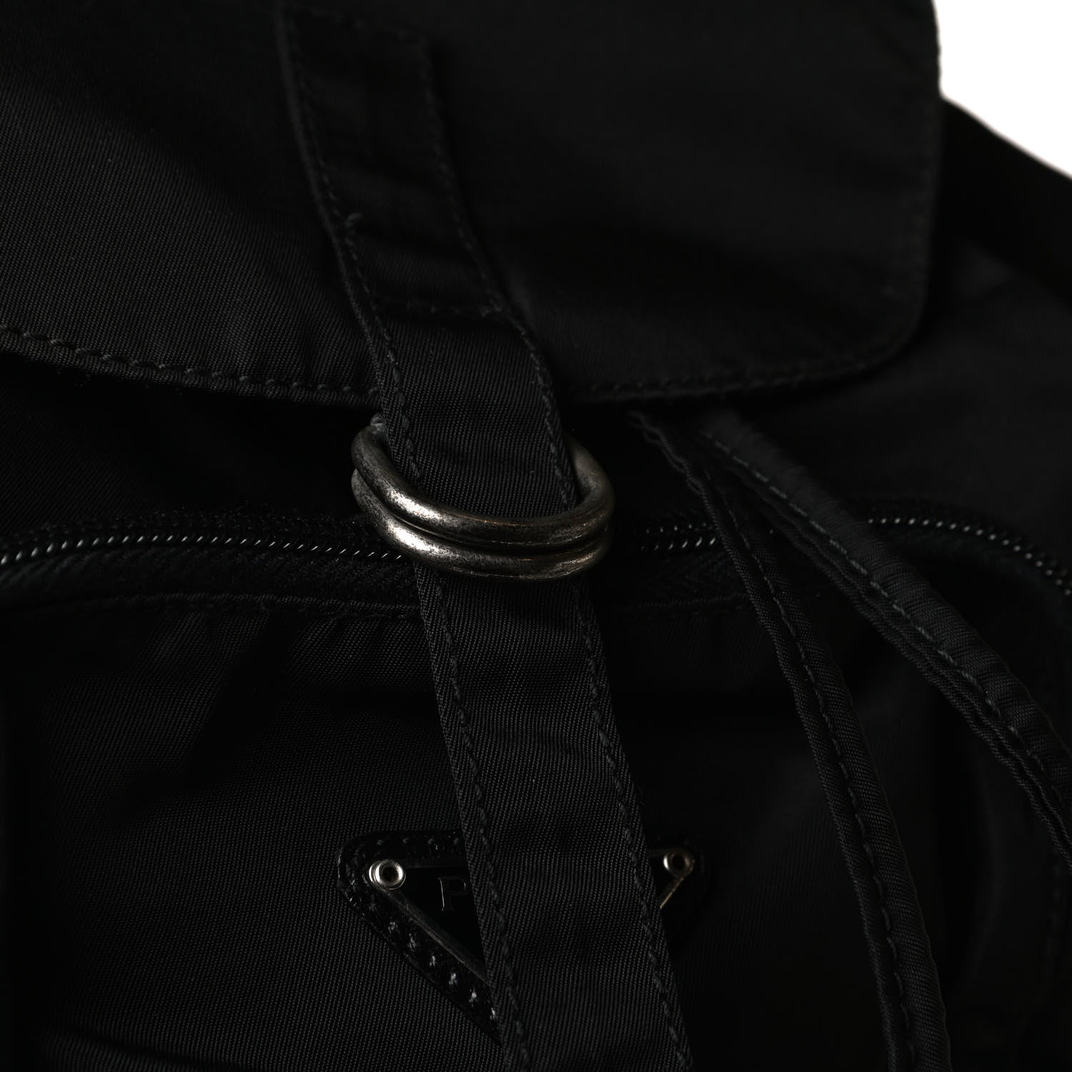 Prada Nylon Vela Mini Cinch Backpack Black 12 of 15