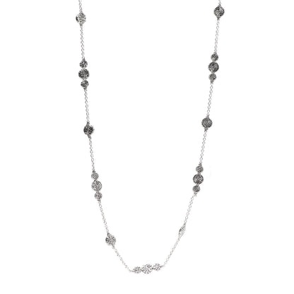 John Hardy Sterling Silver Classic Chain Carved Triple Circle Necklace 1 of 6
