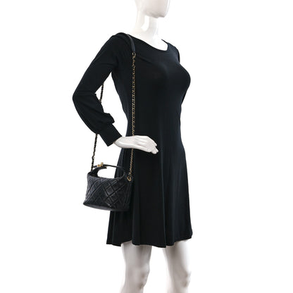 Chanel Lambskin Quilted Small Perfect Meeting Hobo Black 2 of 11
