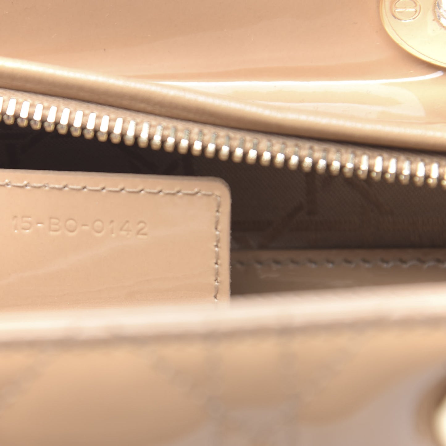 Patent Cannage Large Lady Dior Beige