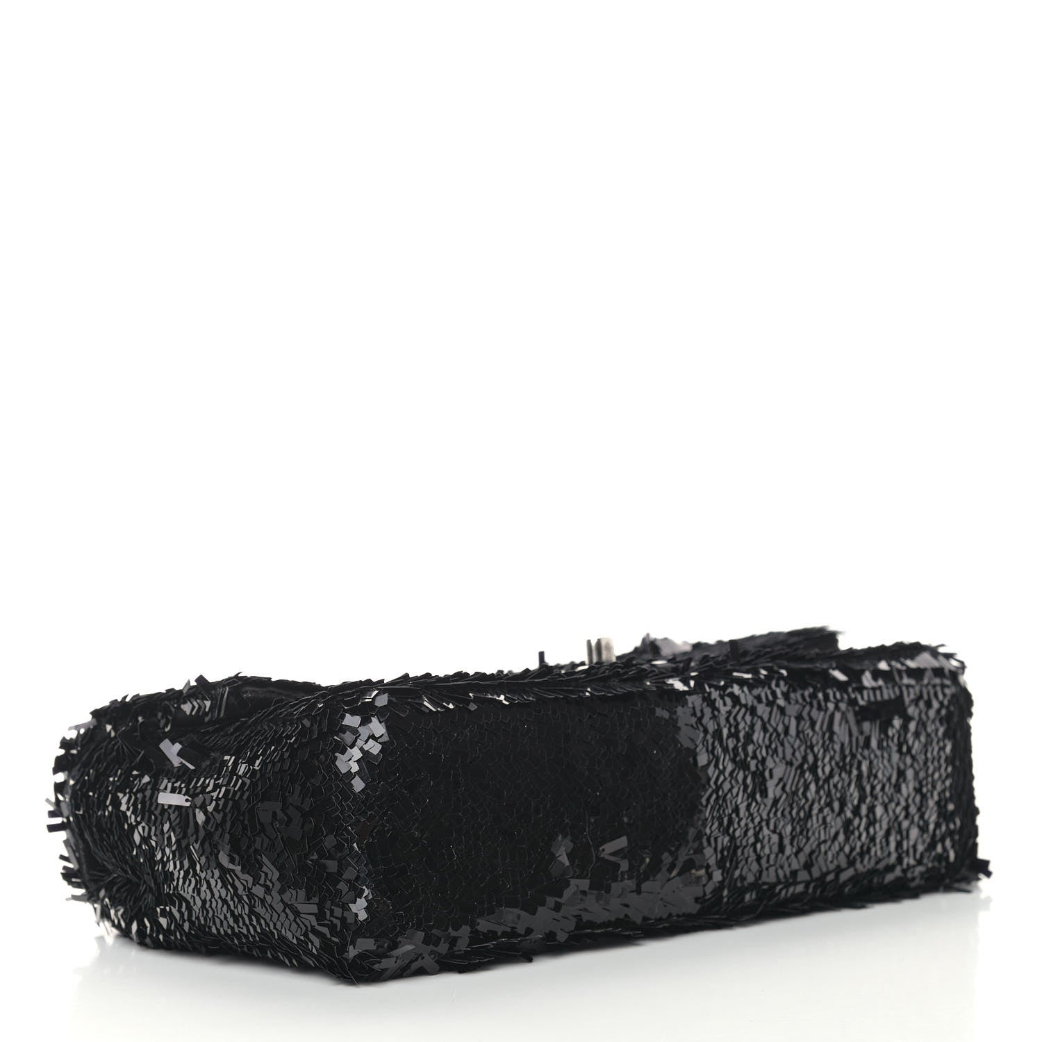 Chanel Sequin Embroidered Small Single Flap Black 4 of 9