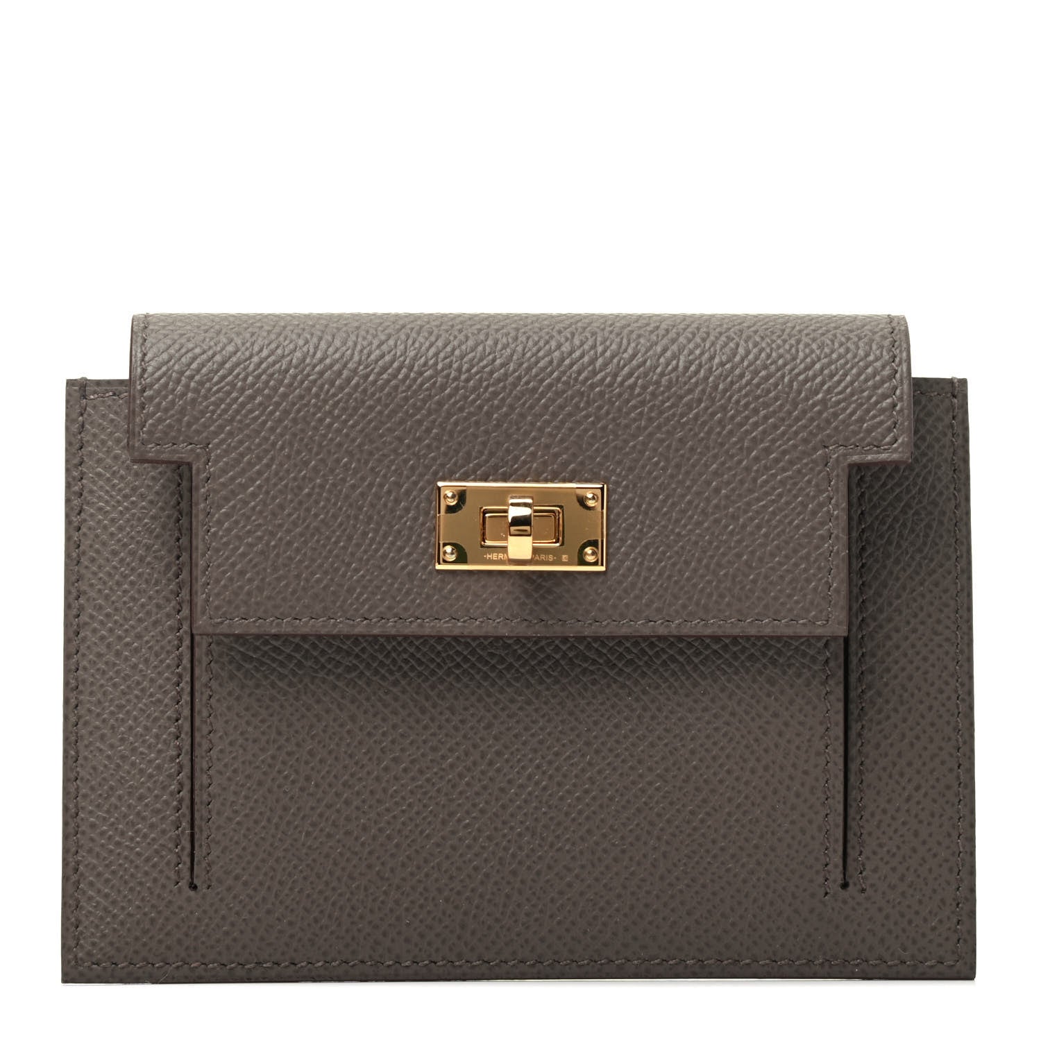 Hermes Epsom Kelly Pocket Compact Wallet Etain 1 of 3