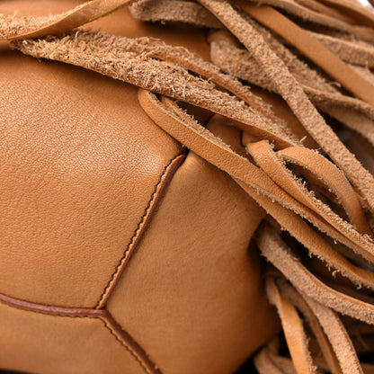 Saint Laurent Calfskin Fringe Monogram Mini Bourse Bucket Bag Tan 11 of 16