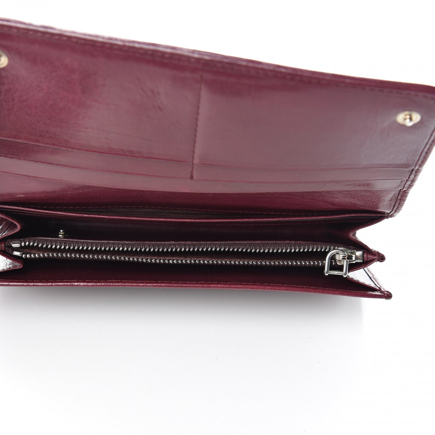 Goatskin Woven Continental Flap Wallet Ribes