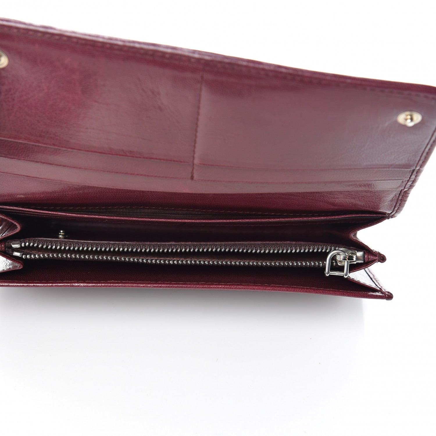 Prada Goatskin Woven Continental Flap Wallet Ribes 6 of 11