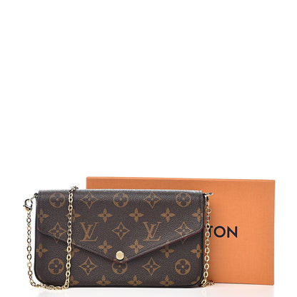 Louis Vuitton Monogram Pochette Felicie Chain Wallet Fuchsia 13 of 13