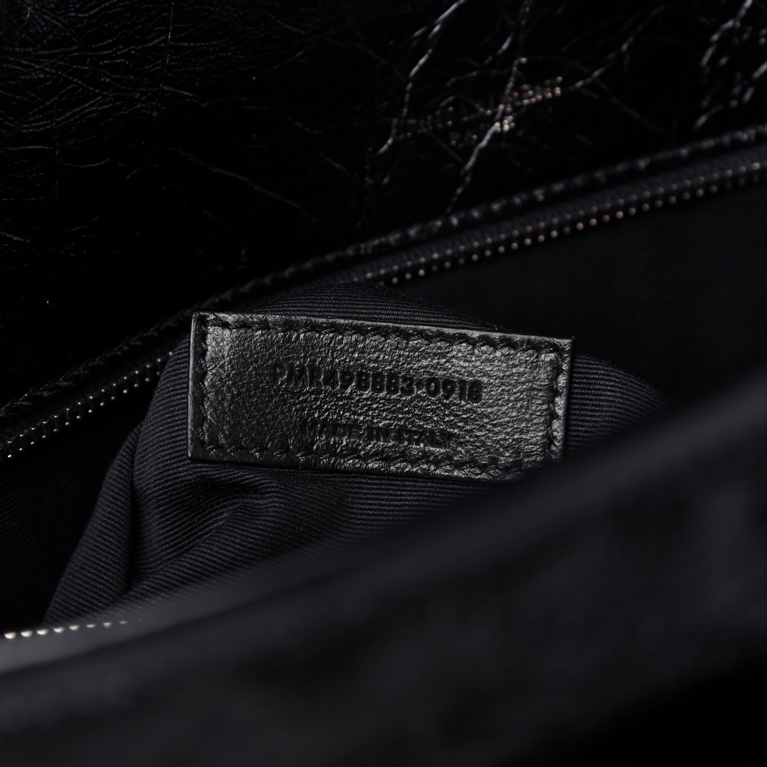 Saint Laurent Crinkled Calfskin Matelasse Monogram Large Niki Chain Satchel Black 9 of 10