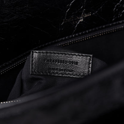 Saint Laurent Crinkled Calfskin Matelasse Monogram Large Niki Chain Satchel Black 9 of 10