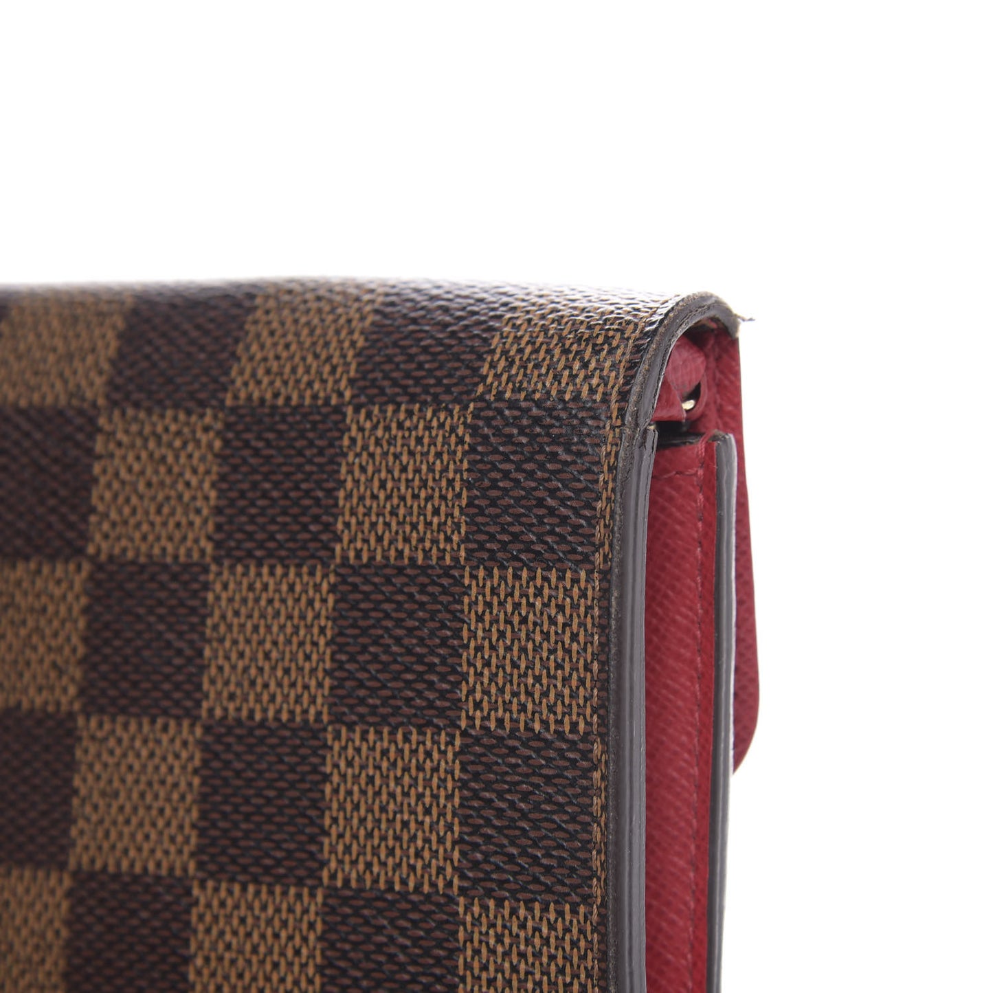 Damier Ebene Emilie Wallet Red