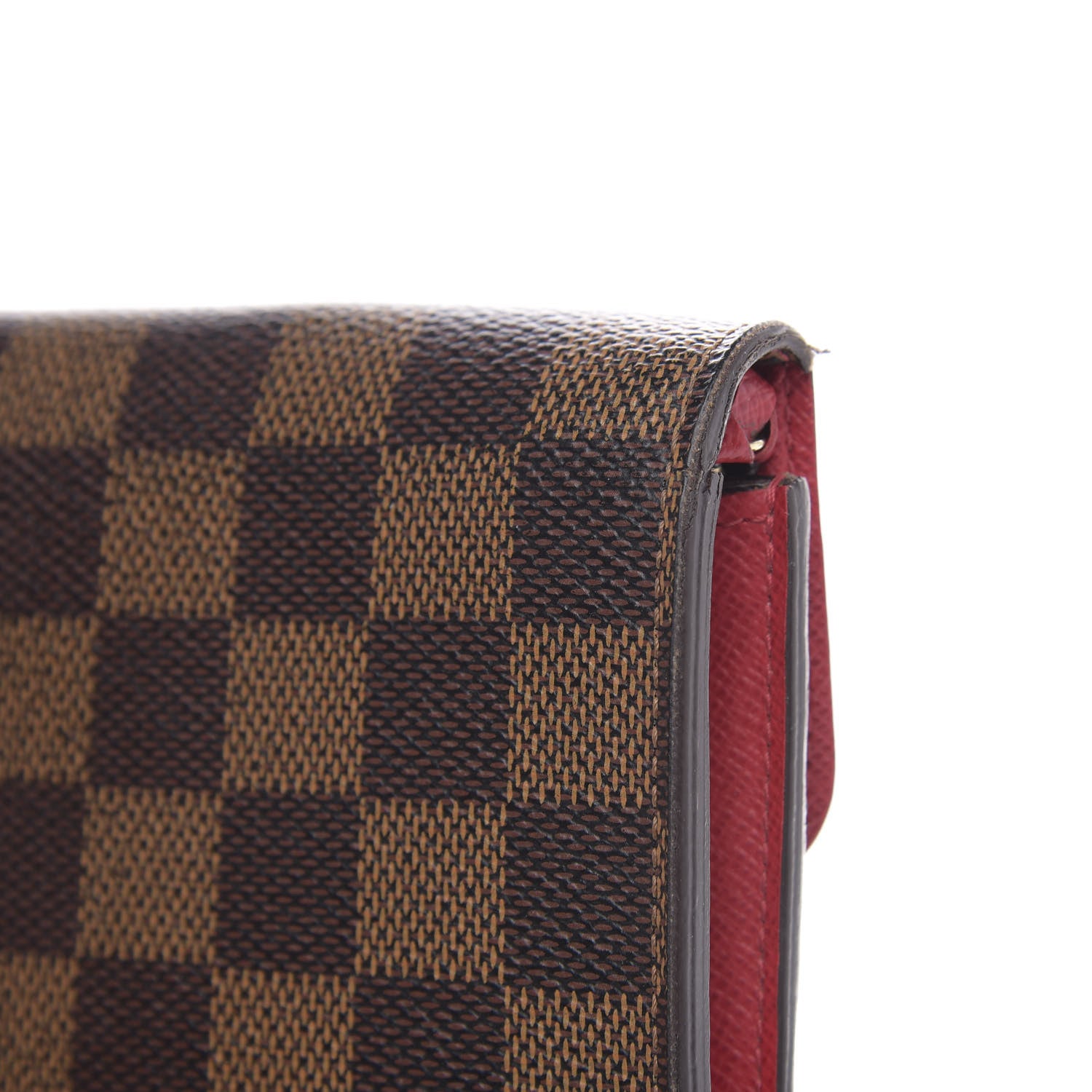 Louis Vuitton Damier Ebene Emilie Wallet Red 12 of 14