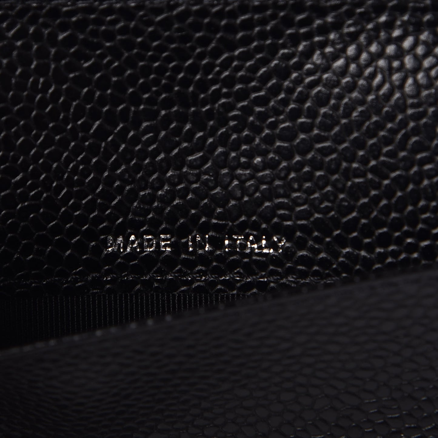 Caviar Quilted Passport Holder Black