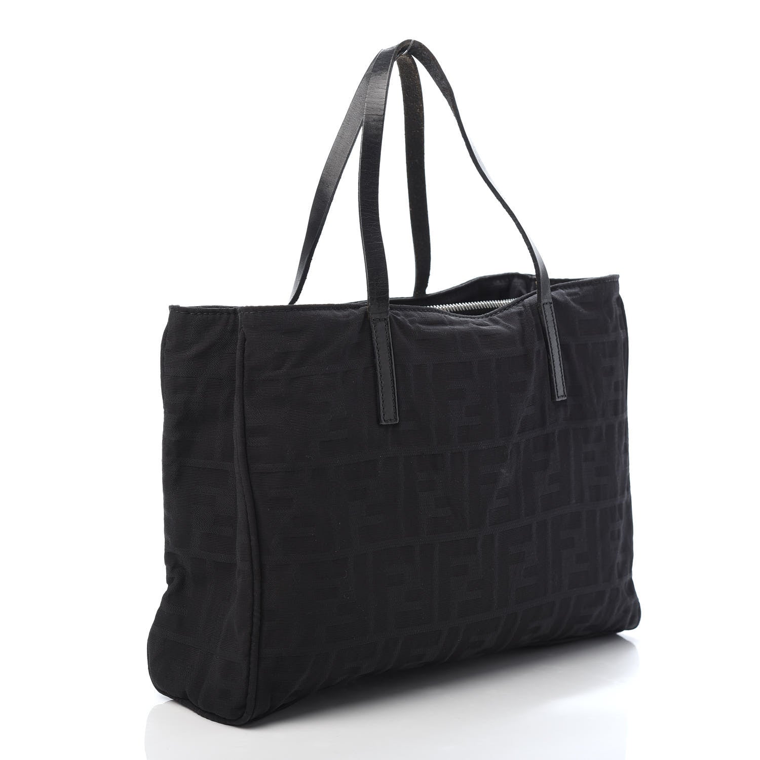 Fendi Nylon Zucca Small Tote Black 3 of 8