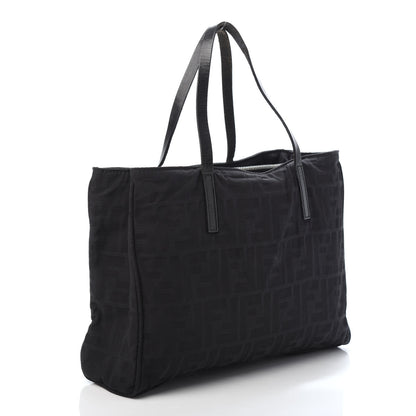 Fendi Nylon Zucca Small Tote Black 3 of 8