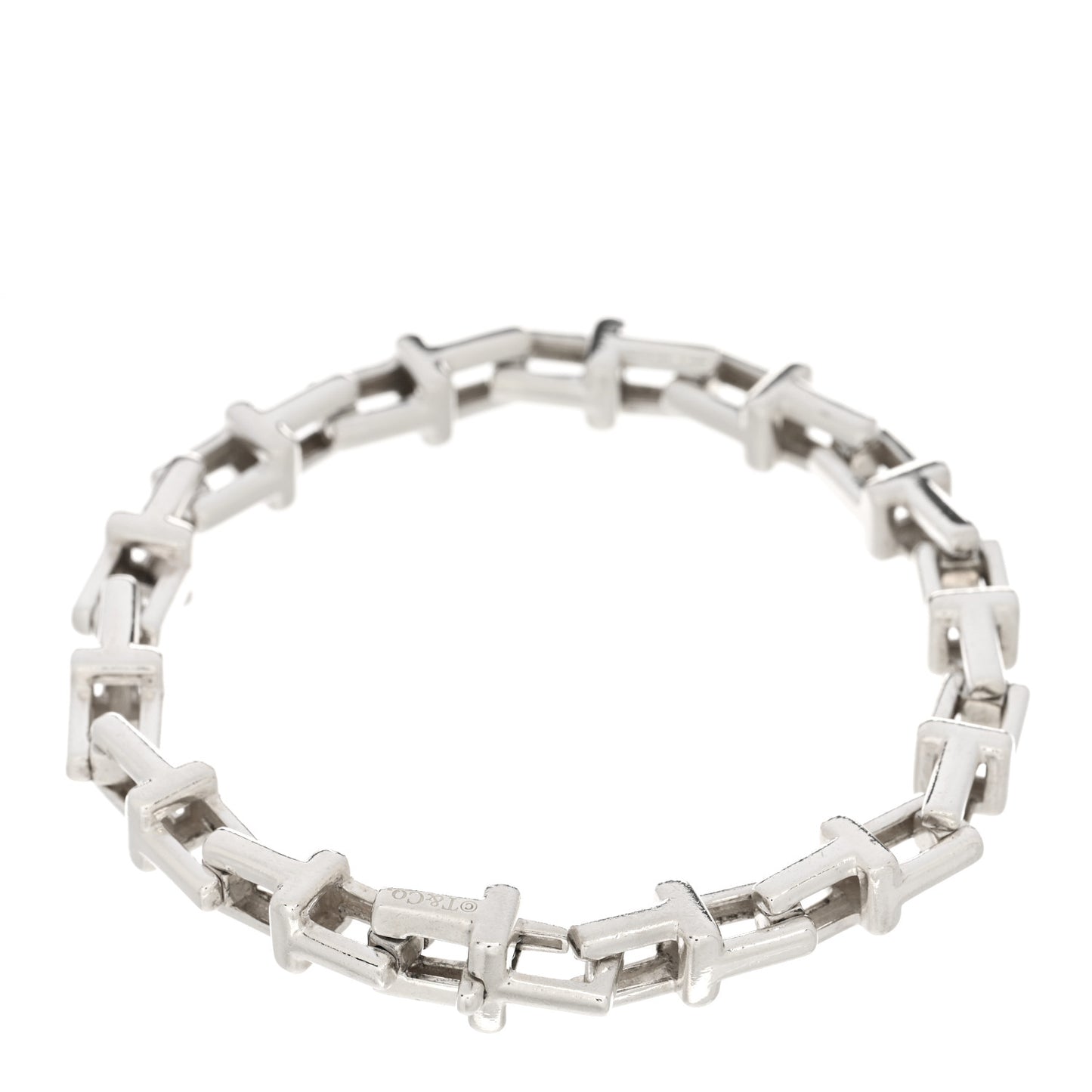 Sterling Silver Large T Link Chain Bracelet