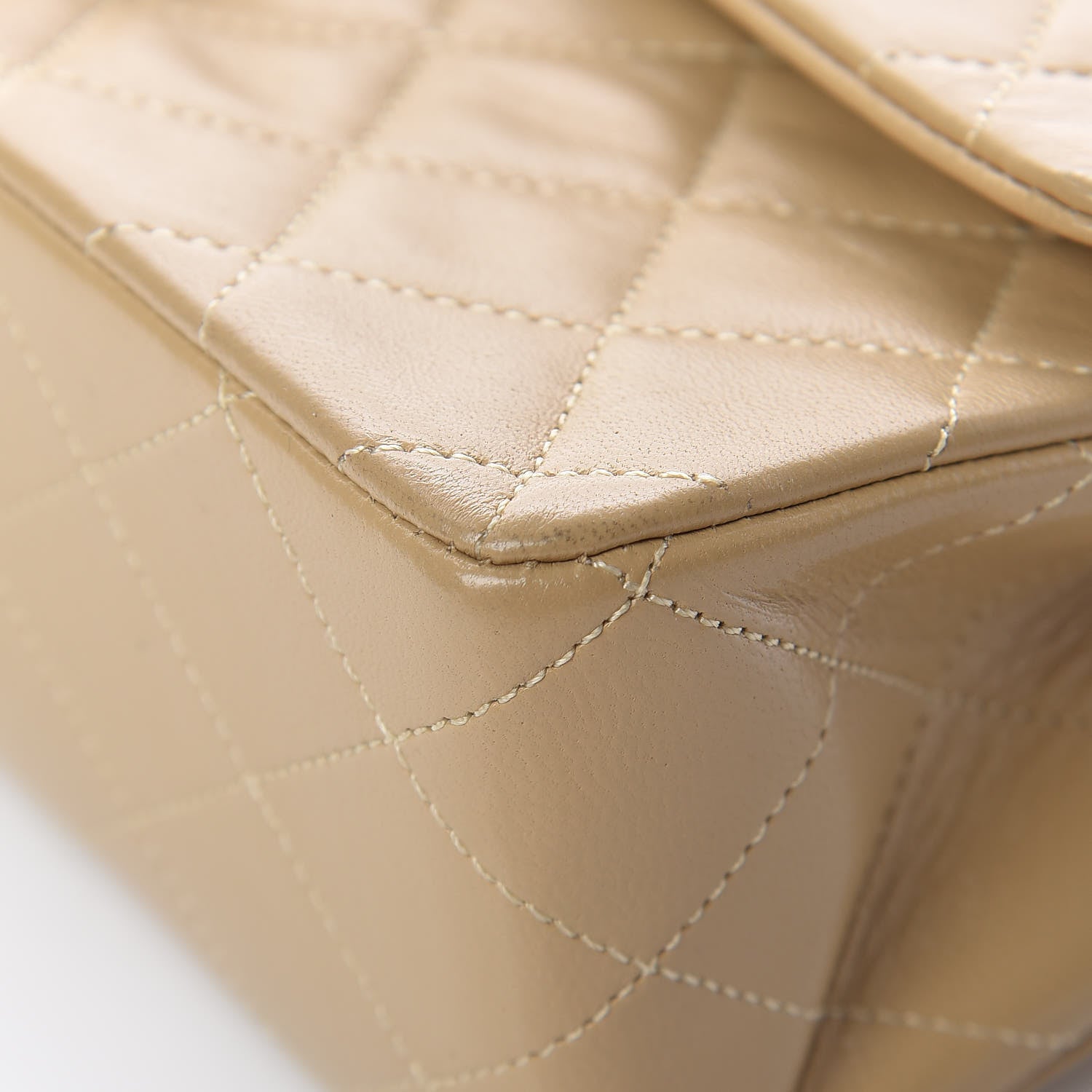 Chanel Lambskin Quilted Medium Double Flap Beige 11 of 23