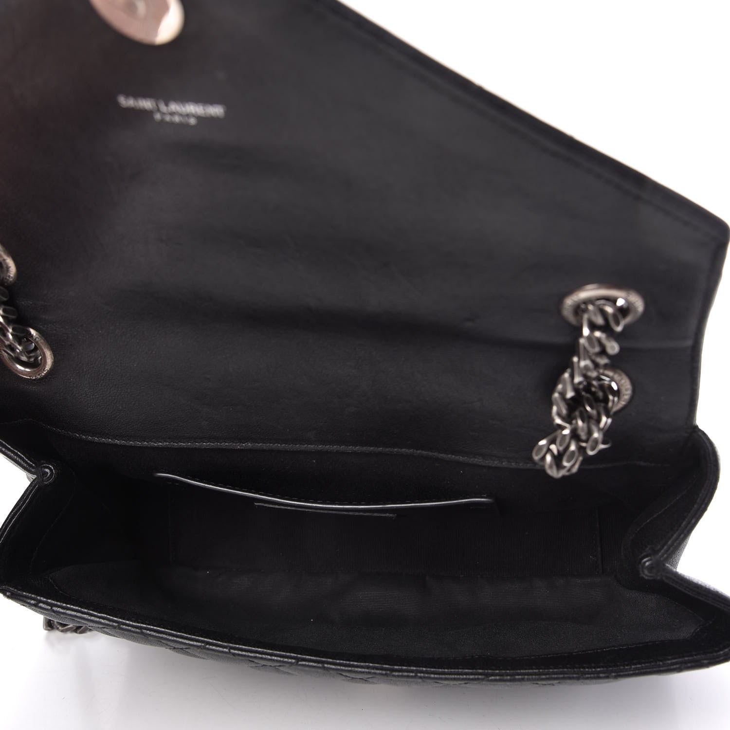Saint Laurent Sheepskin Tri-Quilt Monogram Medium College Bag Black 5 of 10