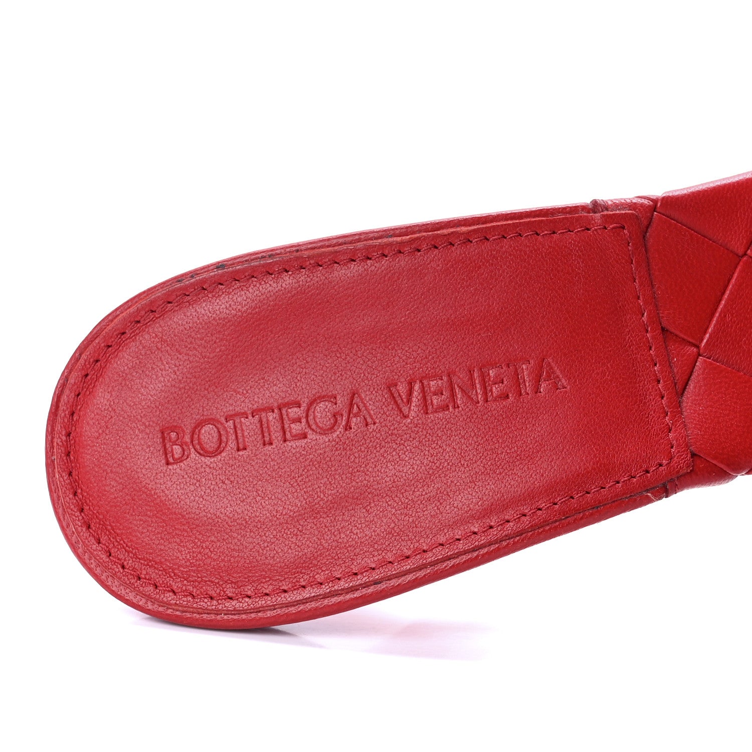 Bottega Veneta Nappa Maxi Intrecciato Lido 90mm Mule Sandals 36.5 Bright Red 7 of 7