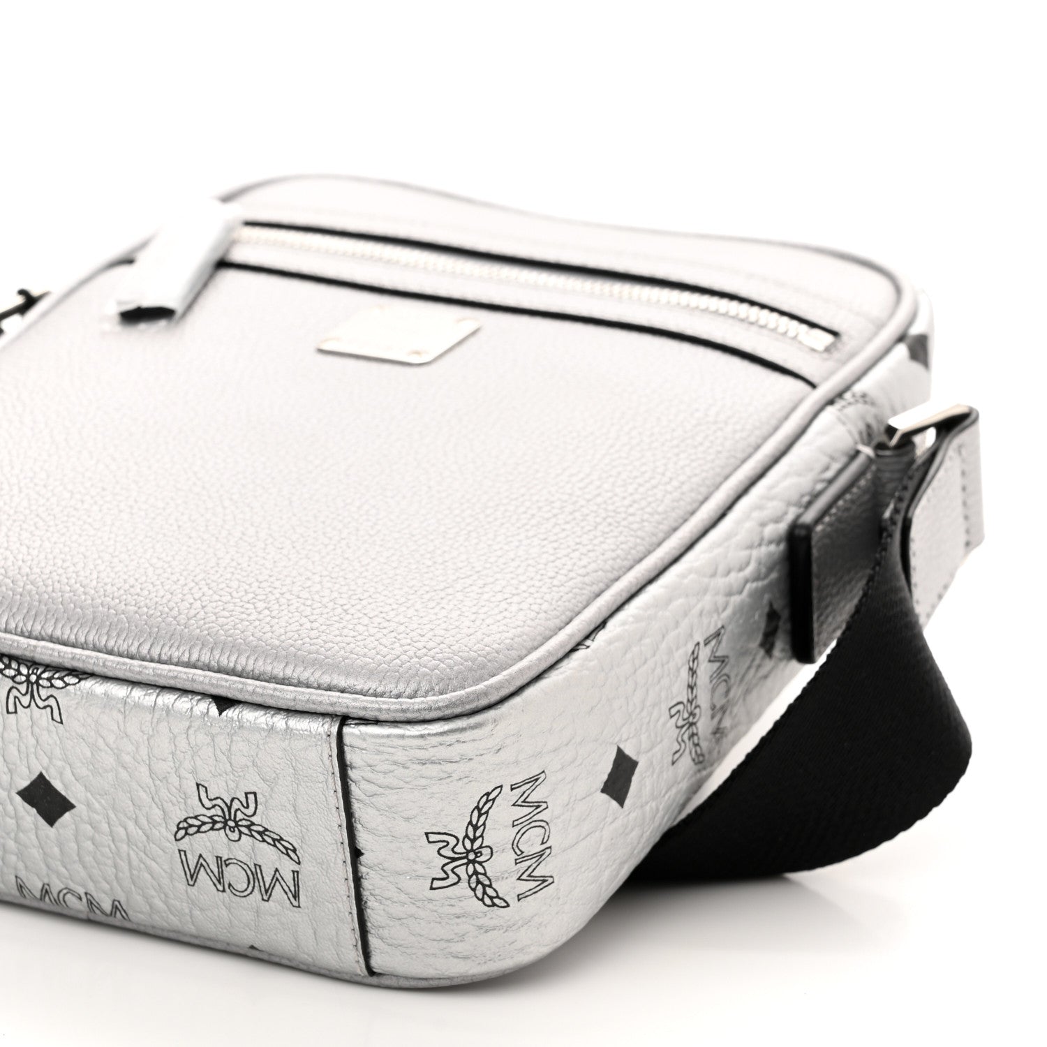 MCM Visetos Klassik Mini Crossbody Bag Silver 9 of 9