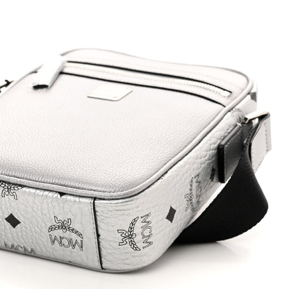 MCM Visetos Klassik Mini Crossbody Bag Silver 9 of 9