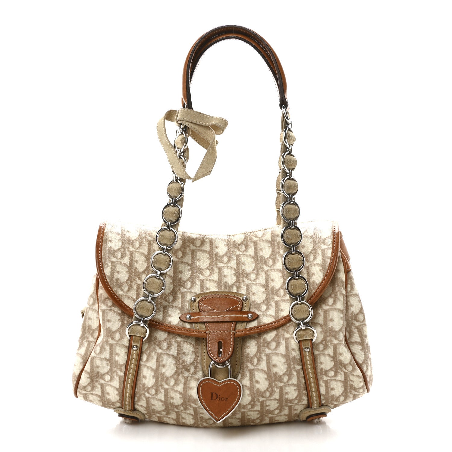Christian Dior Monogram Romantique Trotter Flap Bag 1 of 10