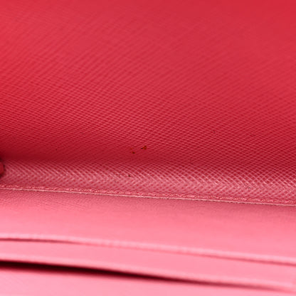 Prada Saffiano Metal Zip Around Wallet Begonia 7 of 10