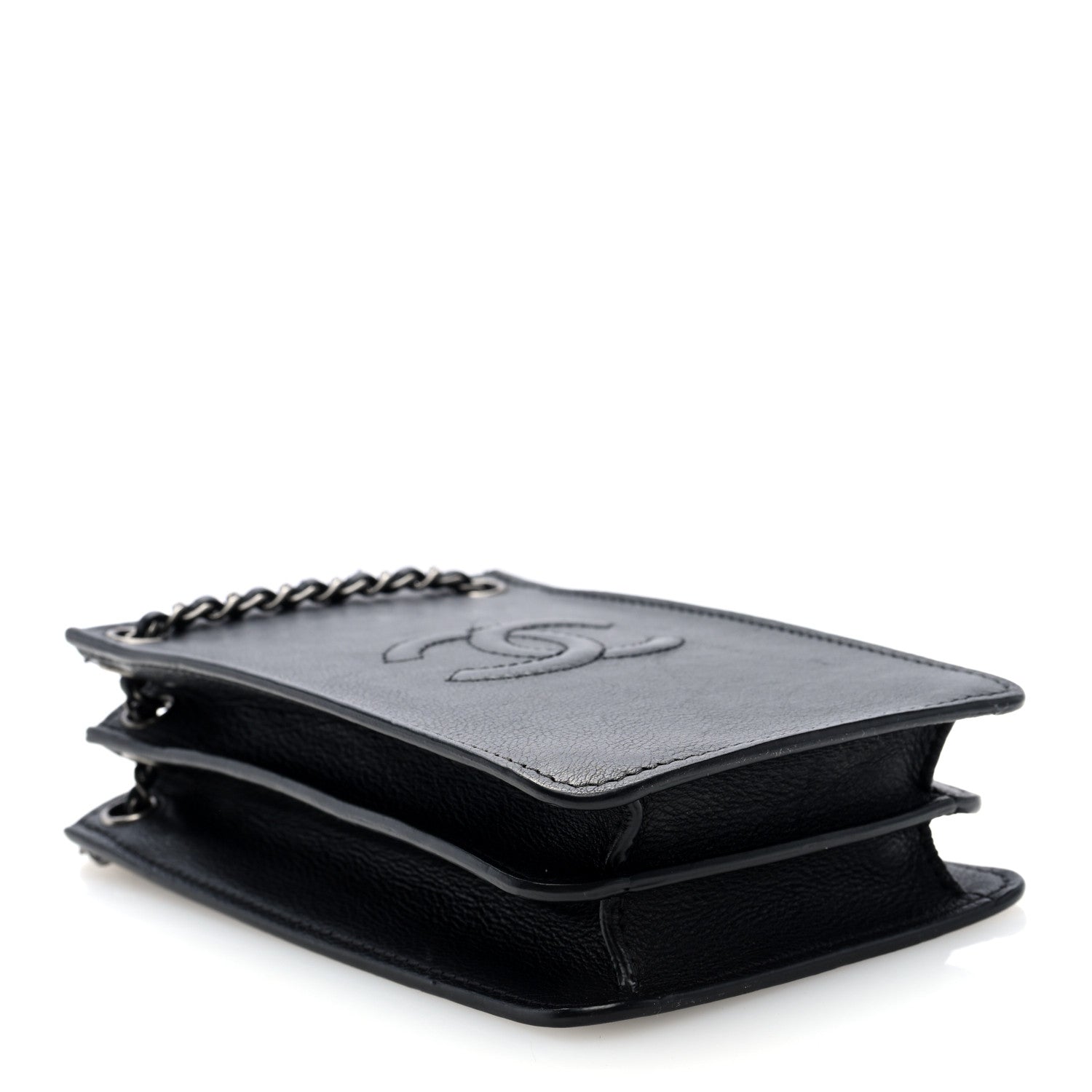 Chanel Calfskin CC Phone Holder Crossbody Black 4 of 10