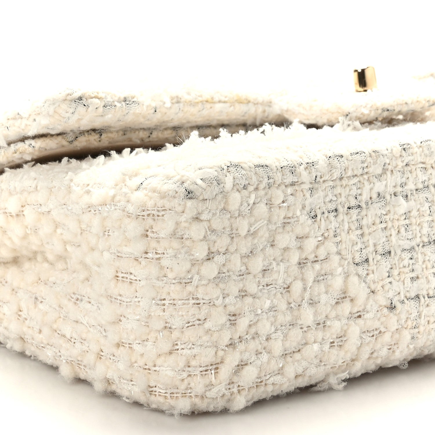 Chanel Tweed Patchwork Medium Double Flap White 7 of 8
