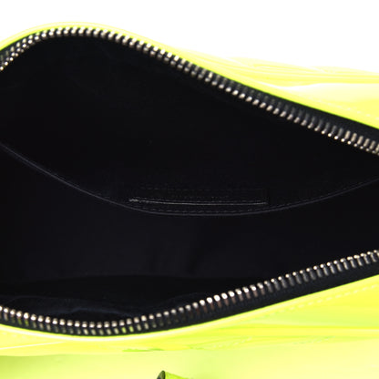 Saint Laurent Patent Calfskin Matelasse Monogram Lou Camera Bag Neon Yellow 4 of 6