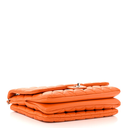 Chanel Lambskin Quilted Jumbo Chanel 3 Flap Orange 4 of 12