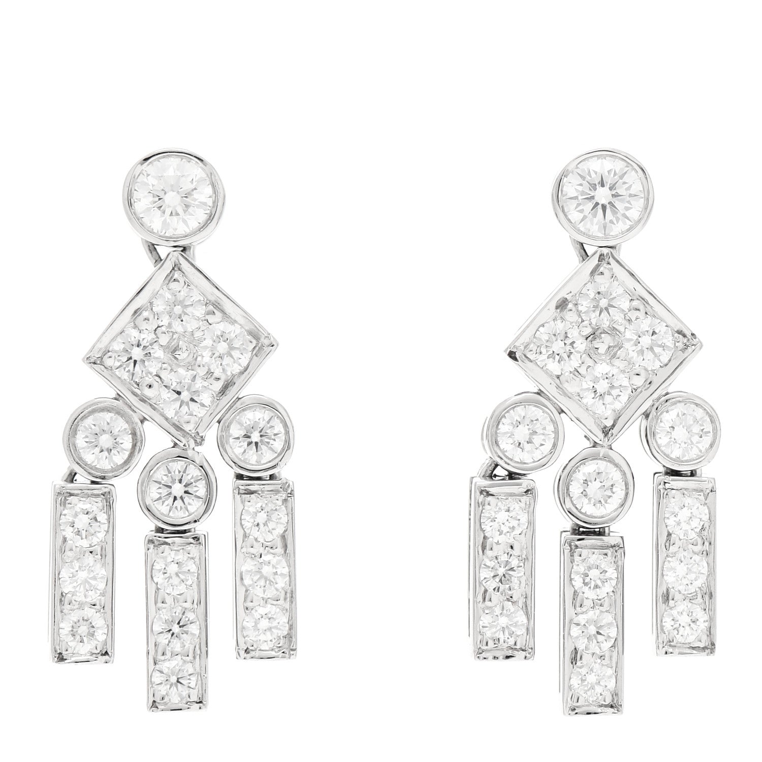 Tiffany Platinum Diamond Legacy Earrings 1 of 5